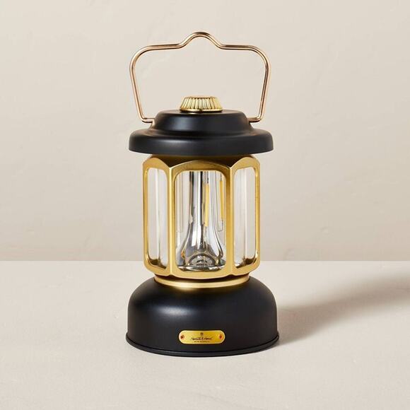 LED Lantern Black Gold - Hearth & Hand Magnolia, Target Fall 2023 - Picture 1 of 11